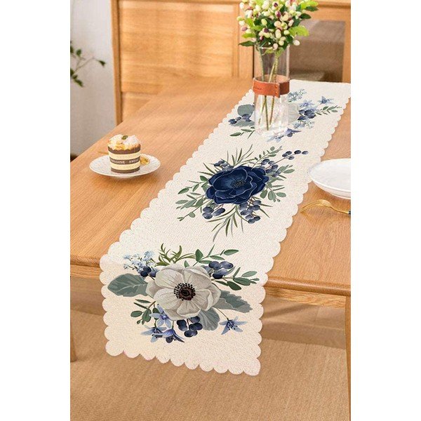 Bieżnik 40x130 cm Blue Rose – Minimalist Cushion Covers-image-1