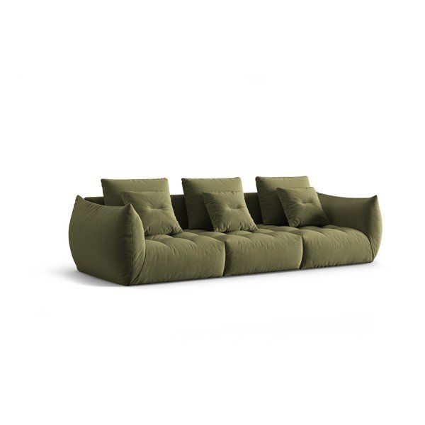 Jasnozielona aksamitna sofa 332 cm Bloom – Micadoni -image-2