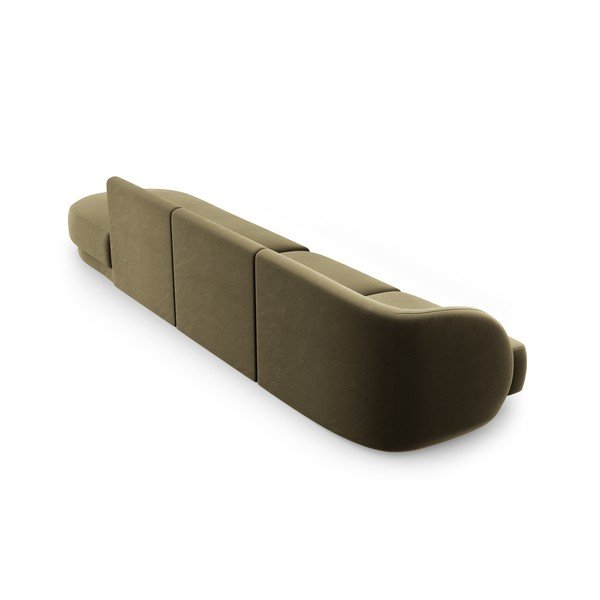 Zielona aksamitna sofa 302 cm Miley – Micadoni Home-image-4