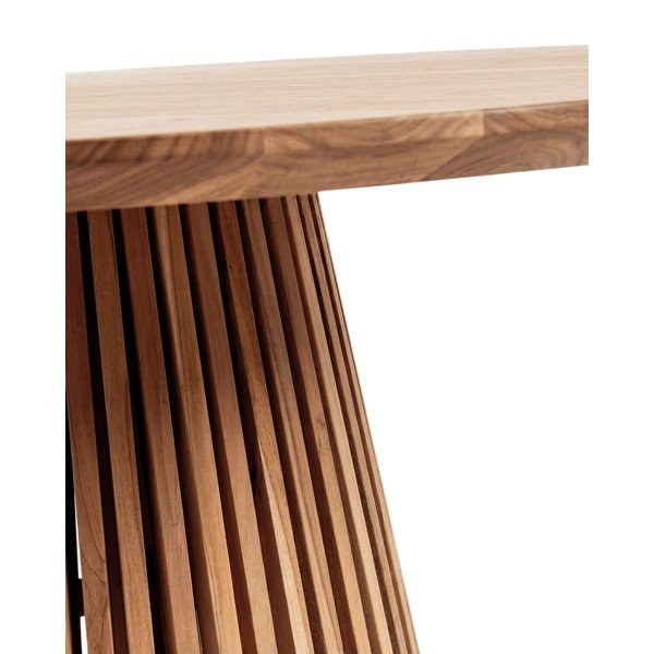 okrągły stół z litego drewna tekowego ø 90 cm Jeanette – Kave Home-image-2