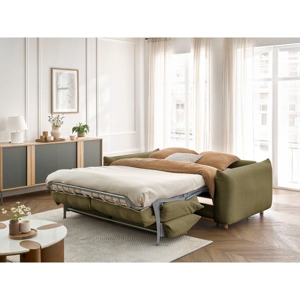 Zielona rozkładana sofa 234 cm Ernest – Bobochic Paris-image-1
