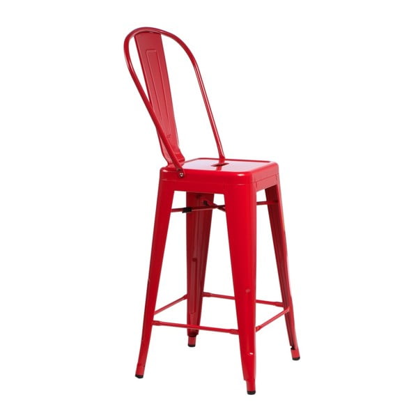 Czerwone krzesło barowe D2 Paris