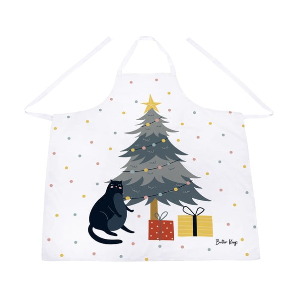 Bawełniany fartuch ze świątecznym motywem Crazy Cat Xmas – Butter Kings
