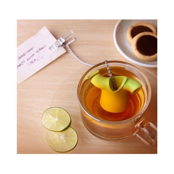 Białe  sitko do herbaty Qualy&CO Tea Shirt-image-1