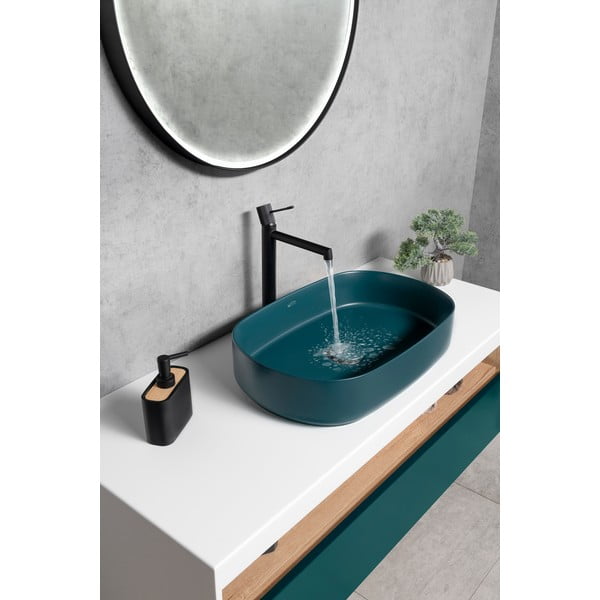 Bateria umywalkowa stojąca w kolorze matowej czerni Solaris – Sapho-image-2