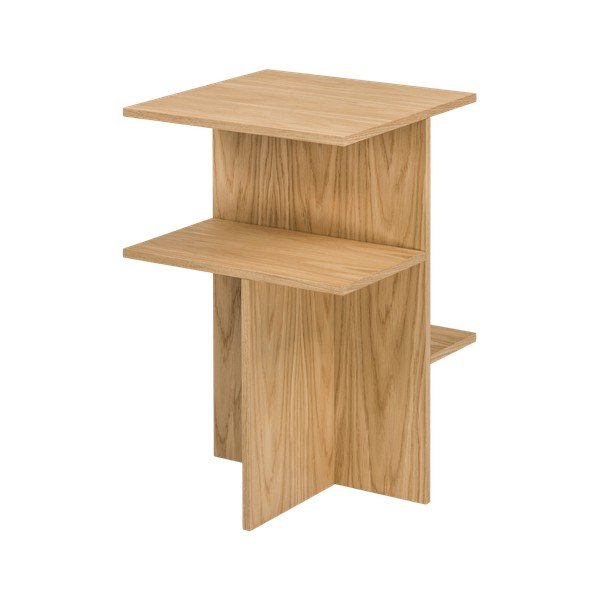 Szafka nocna w dekorze dębu z półką w naturalnym kolorze Atik – noo.ma-image-2