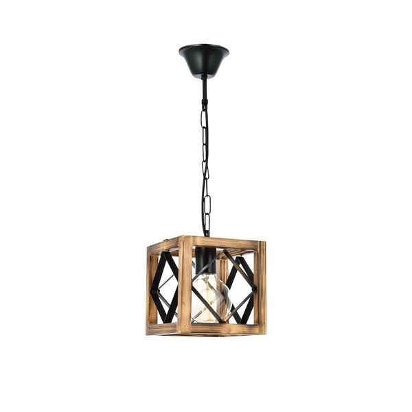 Lampa wisząca z drewna jodłowego Zikzak Rustik