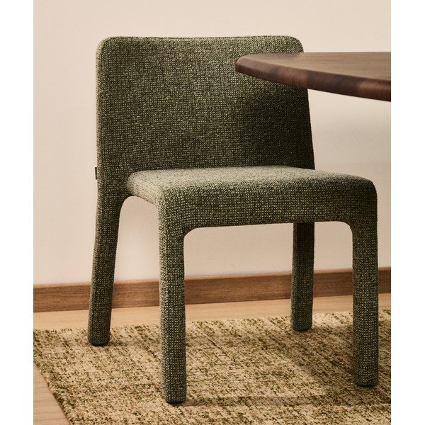 Zielone tapicerowane krzesło sztaplowane Loria – Kave Home-image-3