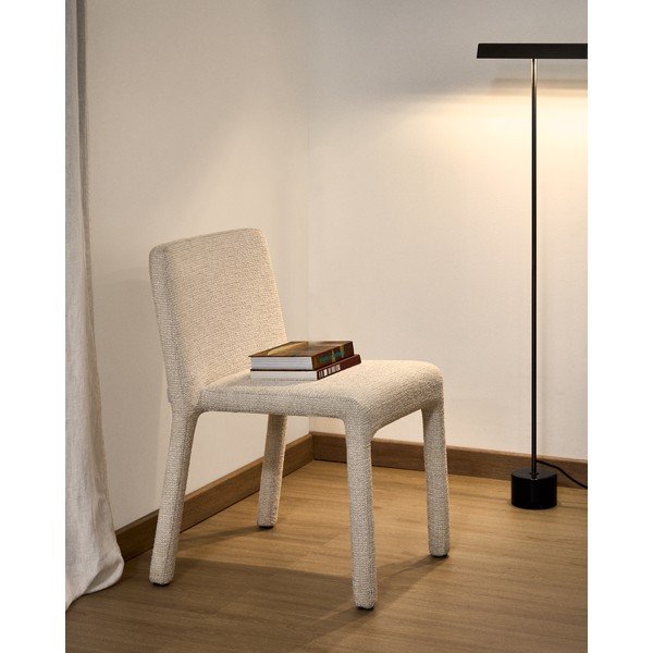 Beżowe tapicerowane krzesło sztaplowane Loria – Kave Home-image-1