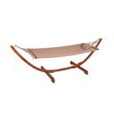 Hamak ogrodowy z konstrukcją z drewna eukaliptusowego Garden Pleasure Hammock Madeira