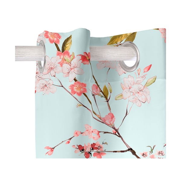 Miętowo-różowa zasłona 140x300 cm Chinoiserie – Happy Friday-image-2