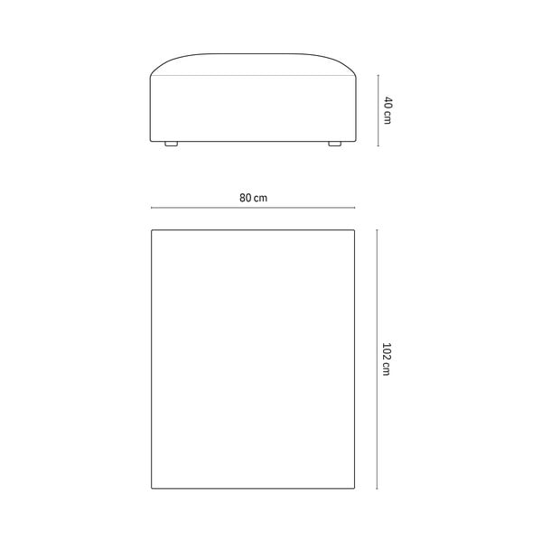 Zielony aksamitny podnóżek Jodie – Micadoni Home-image-4