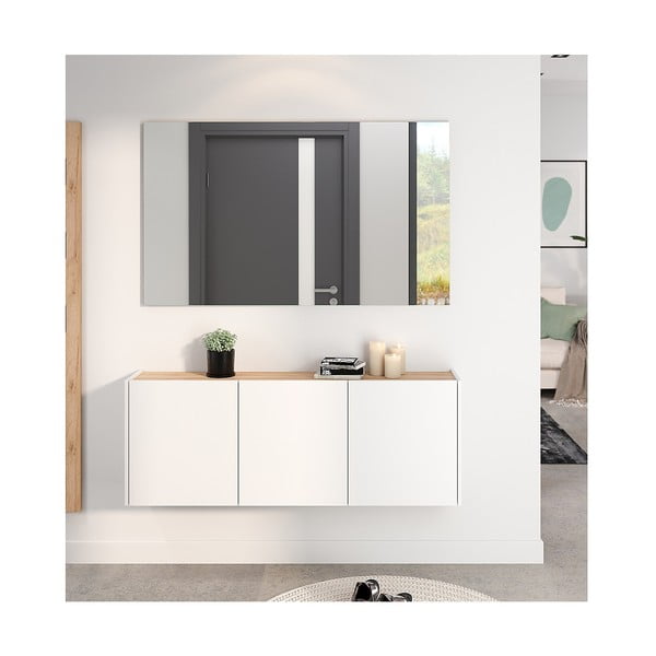 Biały zestaw do przedpokoju w dekorze dębu Libbiano – Germania-image-1