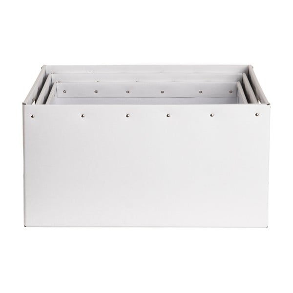 Białe kartonowe pojemniki zestaw 3 szt. Ture – Bigso Box of Sweden-image-3