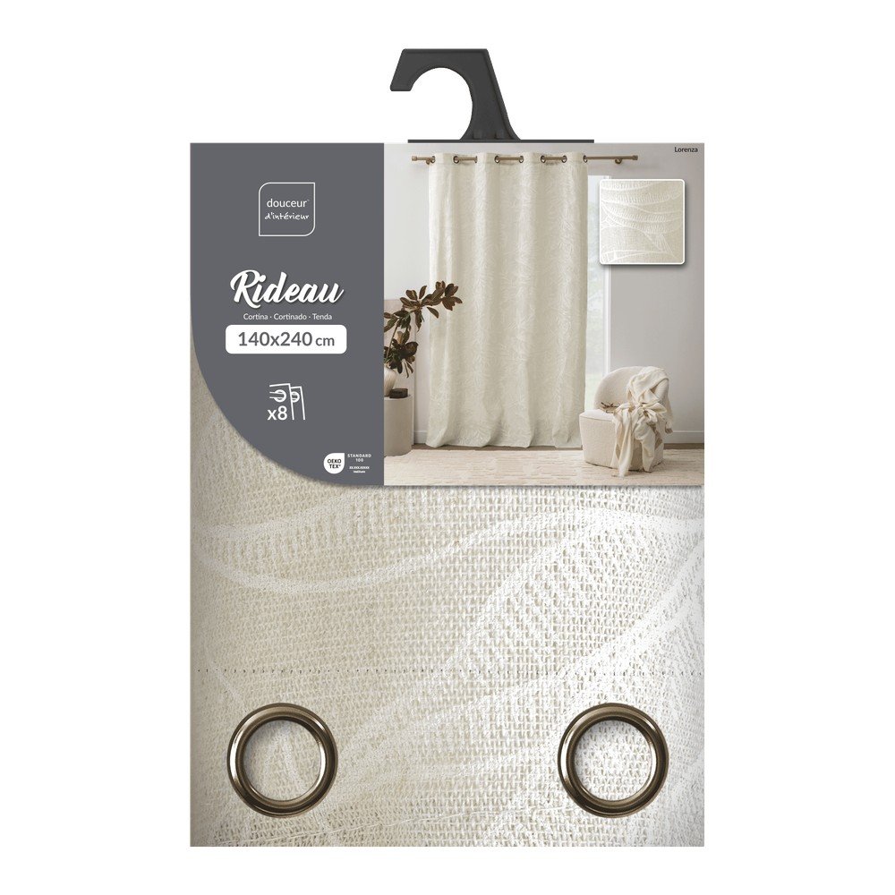 Kremowa zasłona 140x240 cm Lorenza – douceur d'intérieur (zdjęcie 4)