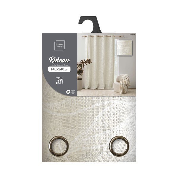 Kremowa zasłona 140x240 cm Lorenza – douceur d'intérieur-image-3