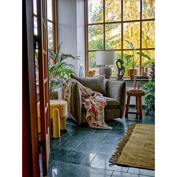 Koc z mieszanki bawełny 130x160 cm Vivielle – Bloomingville-image-3