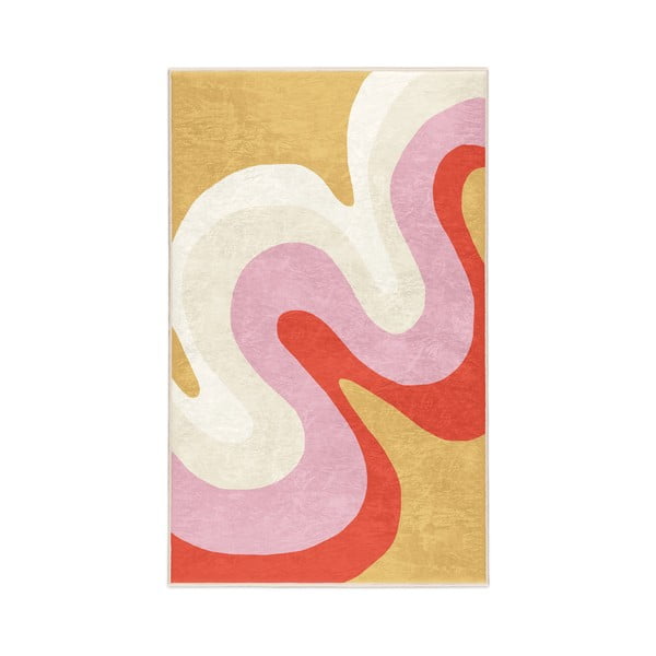 Żółto-różowy dywan odpowiedni do prania 80x150 cm Raspberry Creamsicle – Mila Home