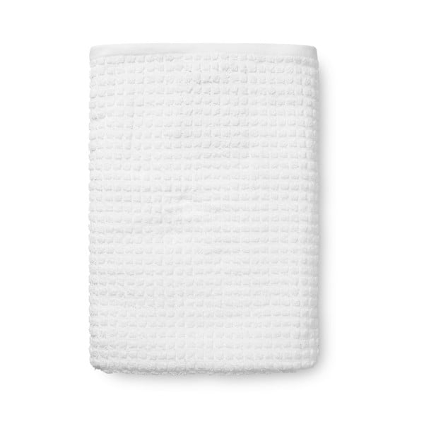 Biały ręcznik kąpielowy z bawełny organicznej frotte 70x140 cm Check – JUNA