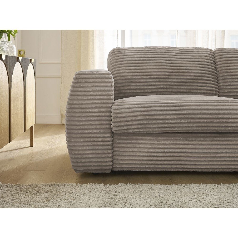 Szarobrązowa sztruksowa rozkładana sofa do spania 240 cm Hugo – Bobochic Paris (zdjęcie 7)