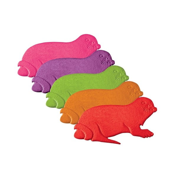 Dziecięce maty antypoślizgowe do wanny 5 szt. 10,5x16,5 cm Phoques – MSV