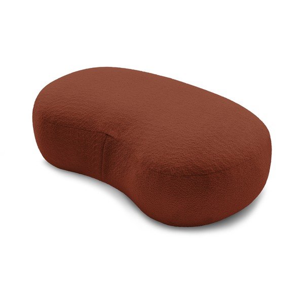 Ceglasty podnóżek z materiału bouclé Saint-Germain – Bobochic Paris-image-4