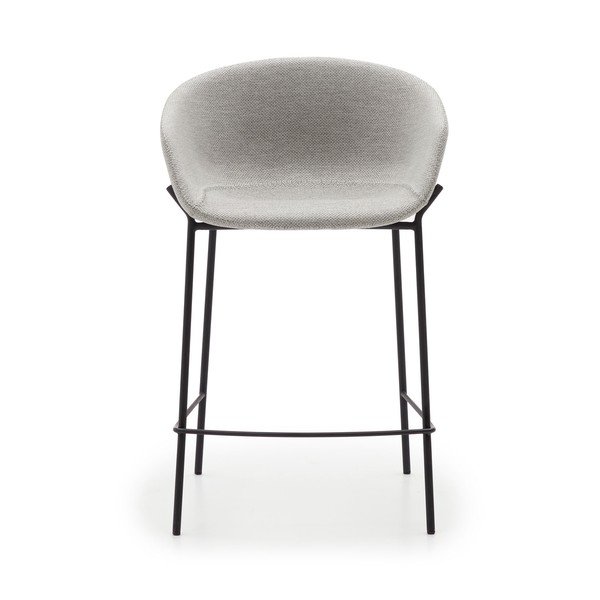 Jasnoszare hokery zestaw 2 szt. (wysokość siedziska 65 cm) Yvette – Kave Home-image-2