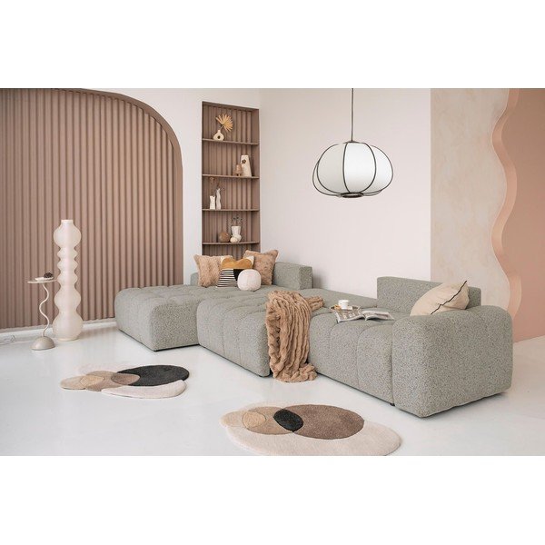 Jasnobrązowy rozkładany narożnik modułowy ze schowkiem (lewostronny) Lulu – Miuform-image-1