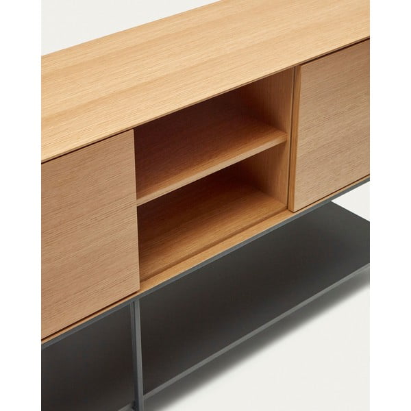 Niska komoda w dekorze dębu 195x80 cm Vedrana – Kave Home-image-3