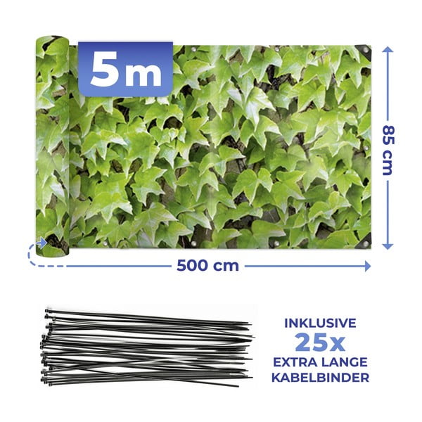 Zielona plastikowa osłona balkonowa 500x85 cm Wilder Wein – Maximex-image-3