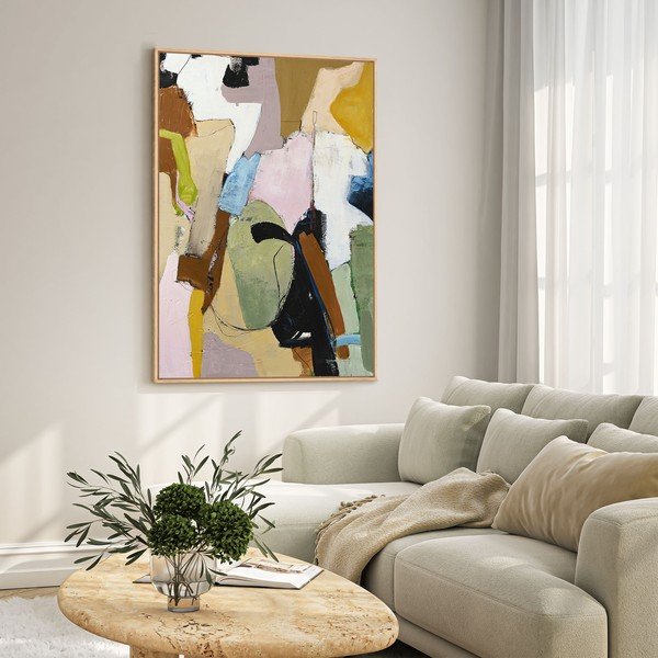 Obraz drukowany/z ręcznie malowanymi elementami z ramą w zestawie/na płótnie 93x117 cm Out Of Ordinary – Malerifabrikken-image-1