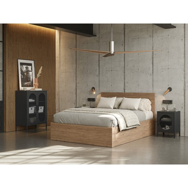 Czarna metalowa szafka nocna Diora – Marckeric-image-1