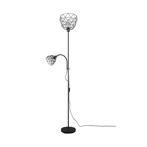 Czarna lampa stojąca z metalowym kloszem (wys. 180 cm) Haval – Trio-image-2