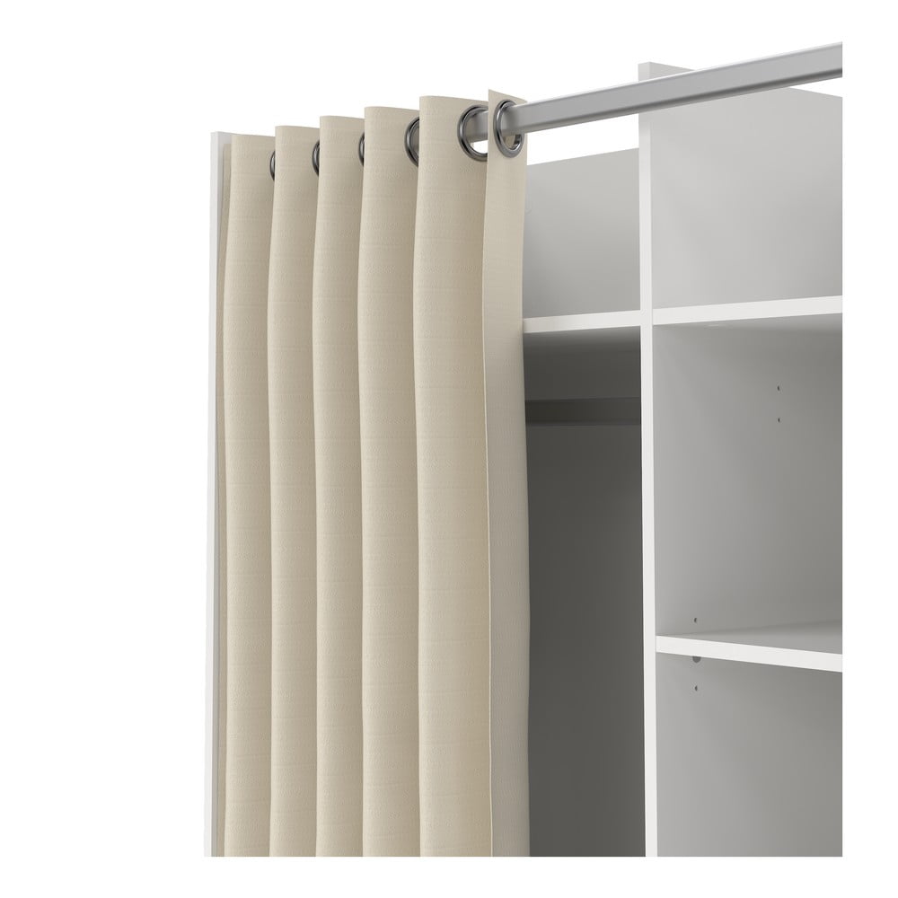 Biało-beżowa szafa 100x160 cm Kit – Tvilum (zdjęcie 8)