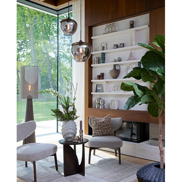Brązowa lampa stojąca z tekstylnym kloszem (wysokość 180 cm) Micky – Light & Living-image-2