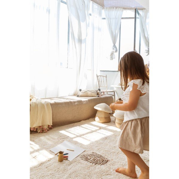 Kremowy bawełniany dywan dziecięcy tkany ręcznie odpowiedni do prania 170x240 cm Pine Forest – Lorena Canals-image-4