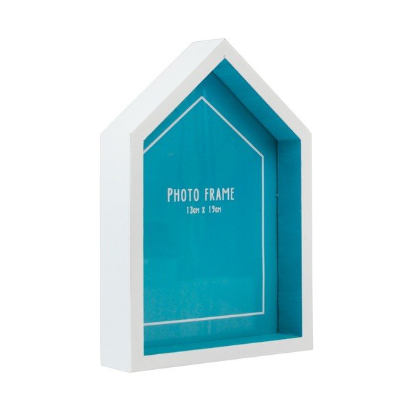 Niebieska ramka na zdjęcia w kształcie domku Rex London Beach, 14x20 cm-image-1