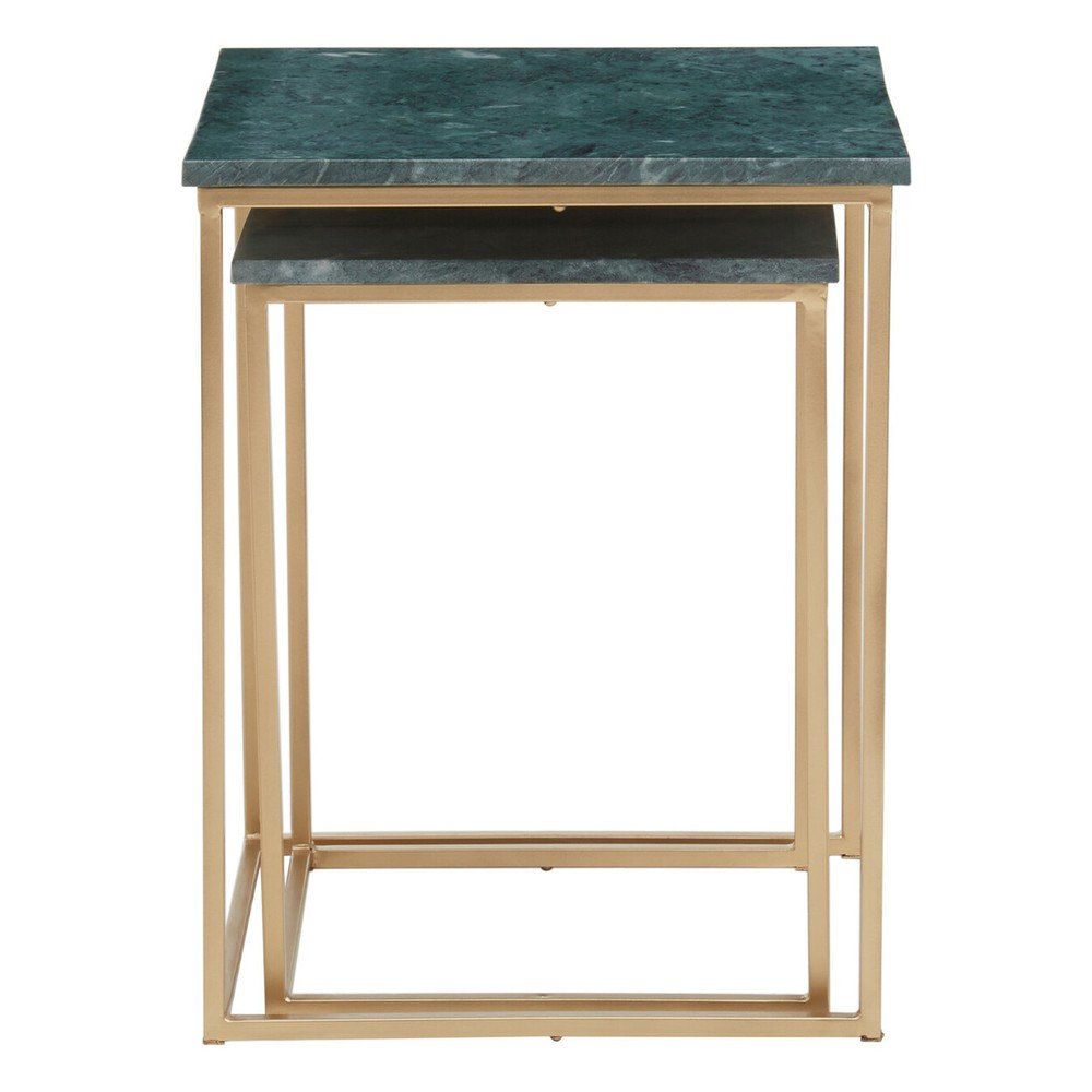 Stoliki zestaw 2 szt. z marmurowym blatem 40x40 cm Mandoli – Premier Housewares (zdjęcie 6)