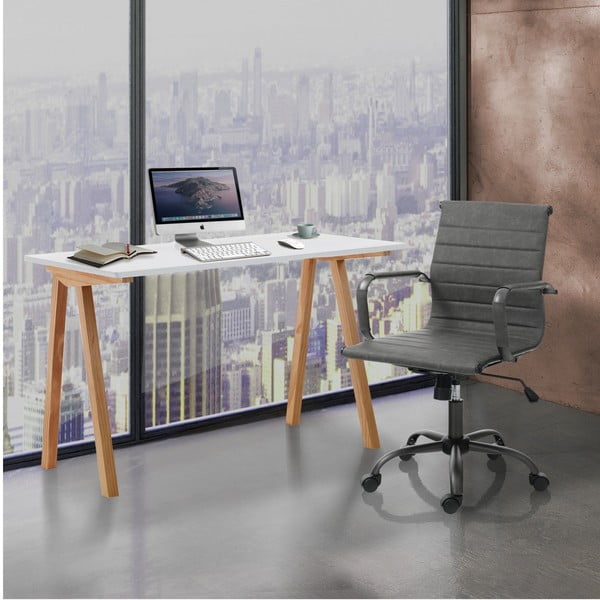 Biurko z białym blatem 60x120 cm Mak – Tomasucci-image-1