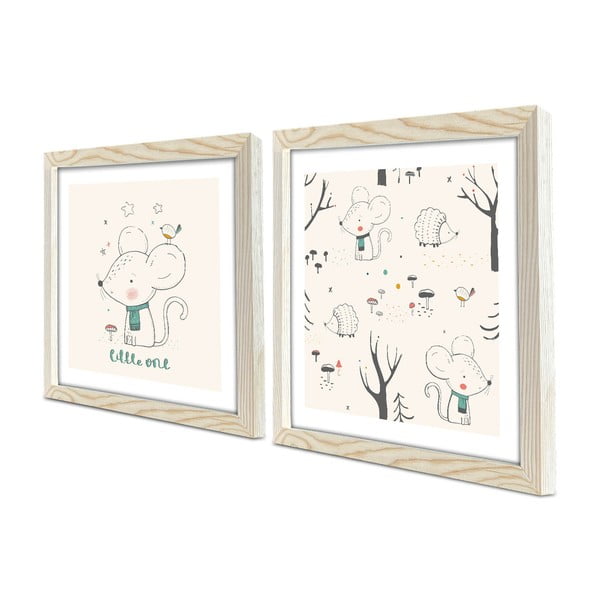 Obrazki dziecięce zestaw 2 szt. 33x68 cm Little One – Wallity-image-2