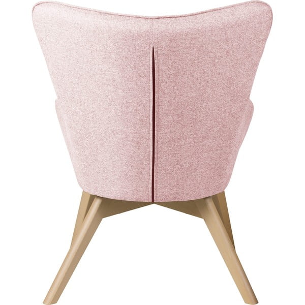 Jasnoróżowy fotel z podnóżkiem Niko – Ropez-image-4