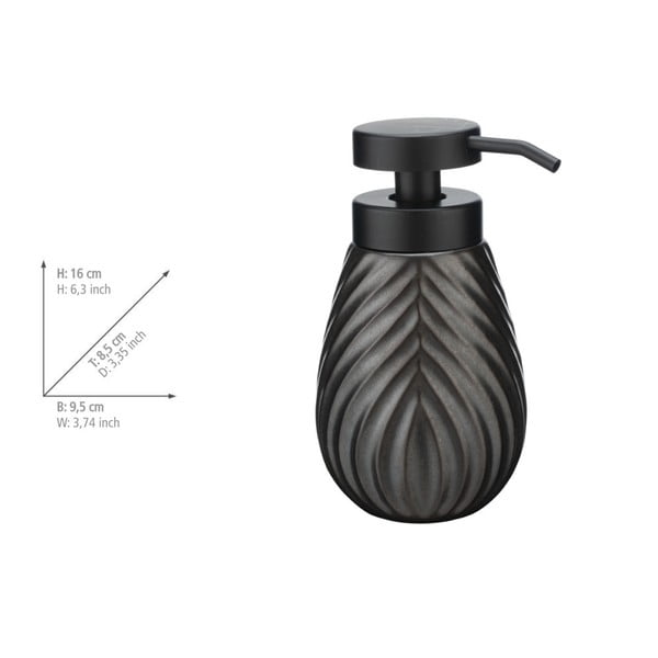 Antracytowy ceramiczny zestaw akcesoriów łazienkowych Idro – Wenko-image-4