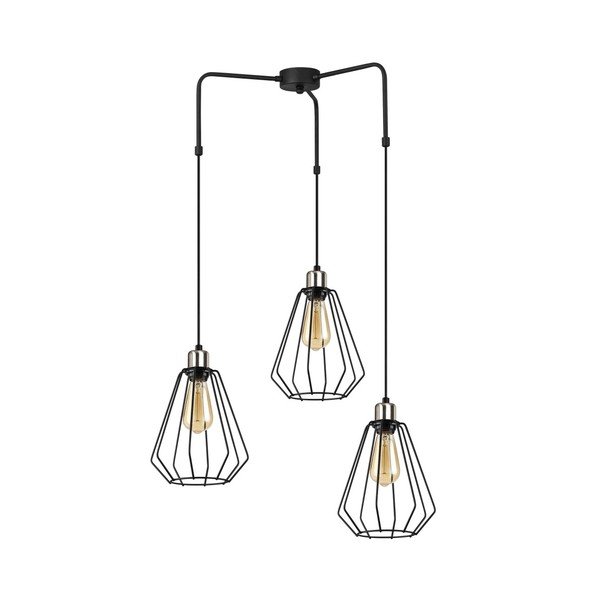 Czarna metalowa lampa wisząca Opviq lights Mathaios-image-3