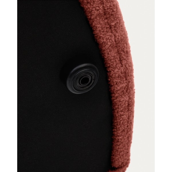 Puf z materiału bouclé w kolorze terakoty Kaeli – Kave Home-image-3