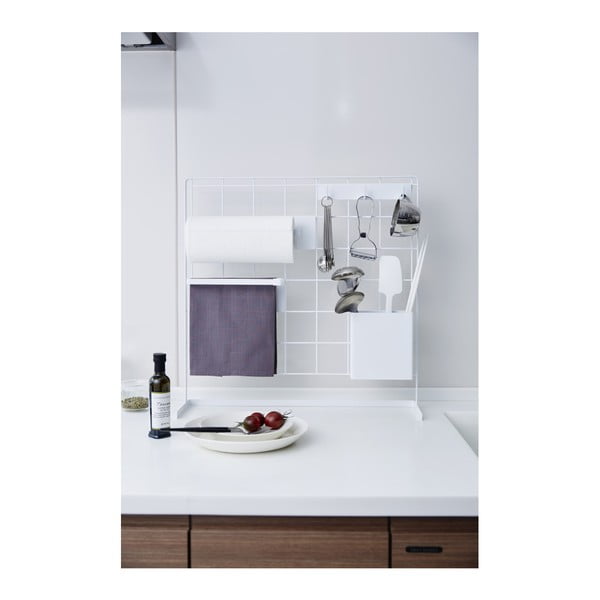 Biały kuchenny organizer-kratka YAMAZAKI Tower Grid, 52x52 cm-image-1