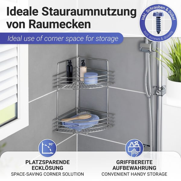 Narożna półka pod prysznic Wenko Milano-image-3