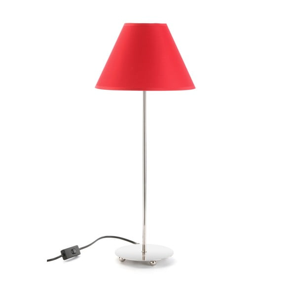 Czerwona lampa stołowa Versa Metalina, ø 25 cm