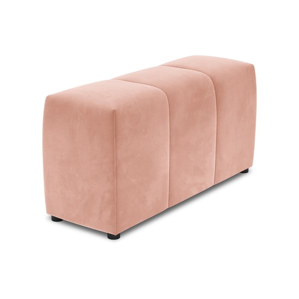 Różowy aksamitny podłokietnik do sofy modułowej Rome Velvet – Cosmopolitan Design