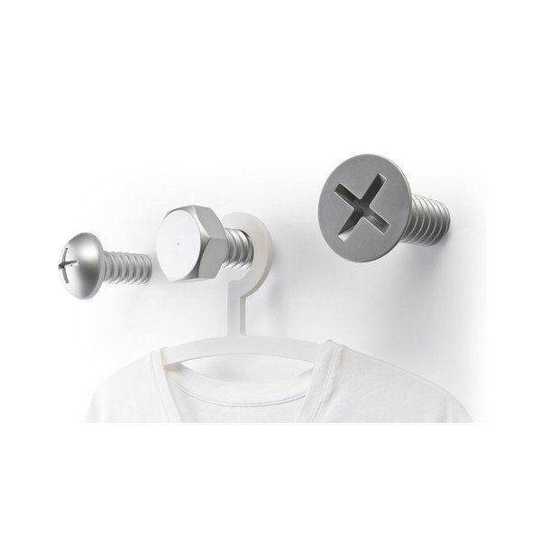 Wieszaki Screw Collection, srebrne-image-1