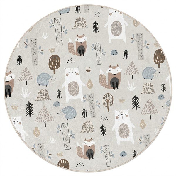 Dywan dziecięcy odpowiedni do prania ø120 cm Forest Friends – Mila Home